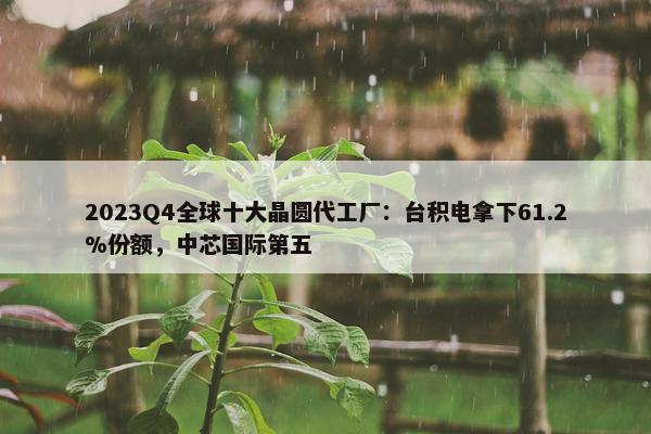 2023Q4全球十大晶圆代工厂：台积电拿下61.2%份额，中芯国际第五