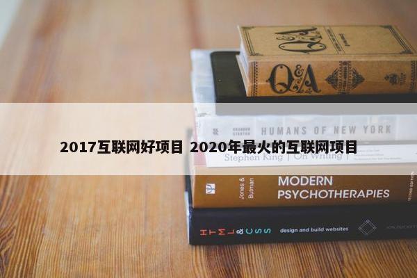 2017互联网好项目 2020年最火的互联网项目