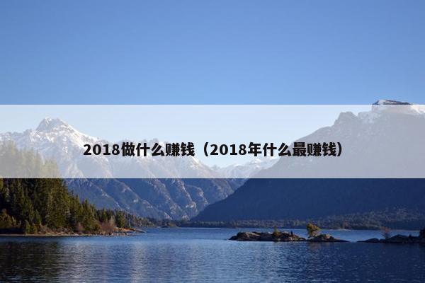 2018做什么赚钱（2018年什么最赚钱）