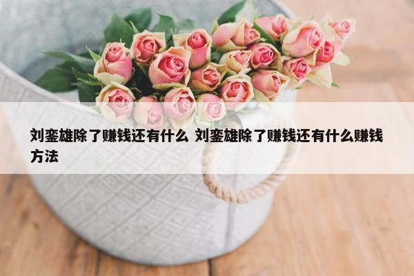 刘銮雄除了赚钱还有什么 刘銮雄除了赚钱还有什么赚钱方法