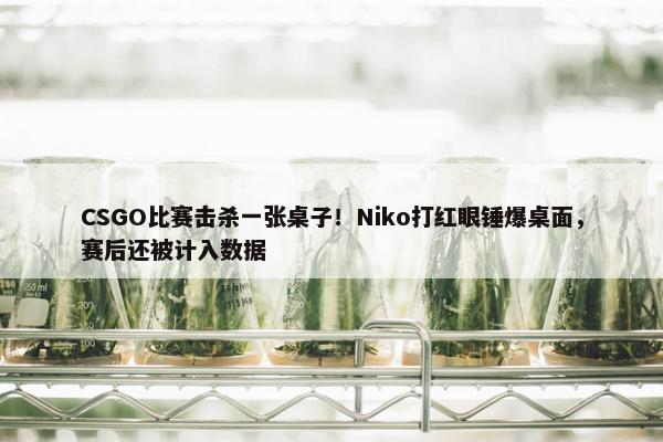 CSGO比赛击杀一张桌子！Niko打红眼锤爆桌面，赛后还被计入数据