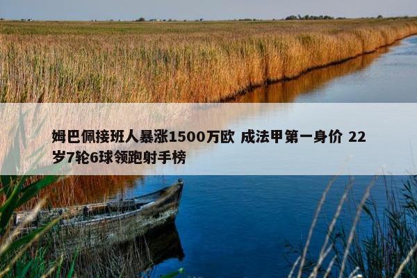 姆巴佩接班人暴涨1500万欧 成法甲第一身价 22岁7轮6球领跑射手榜